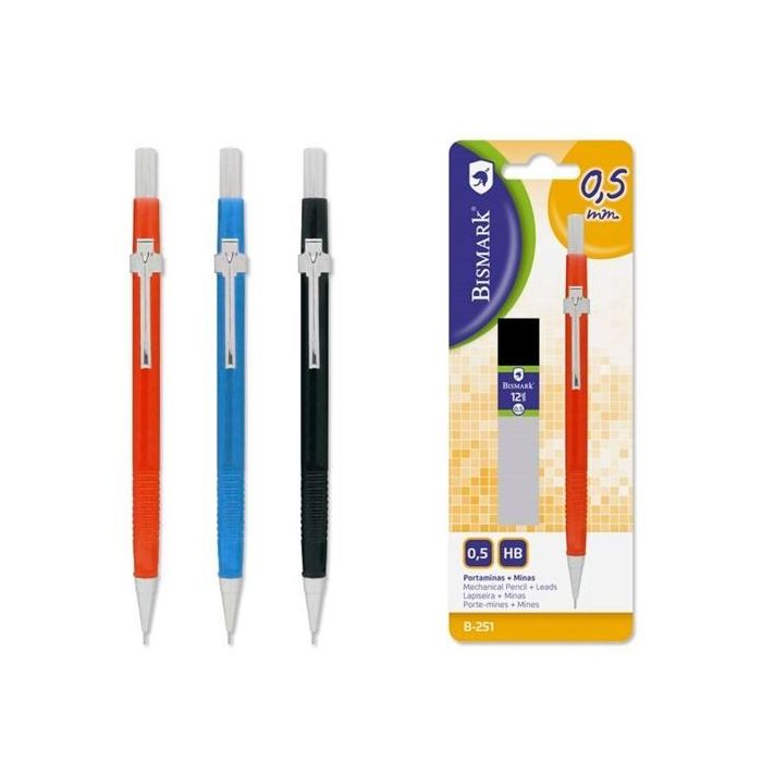 Bismark Portaminas Con Minas 0,5 mm Blister Colores Surtidos Bismark Portaminas Con Minas 0,5 mm Blister Colores Surtidos