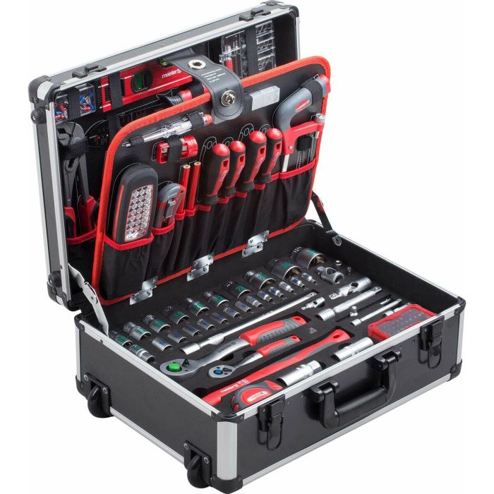 Meister Carro de Herramientas con 156 Piezas: Kit Completo de Alicates, Llaves y Destornilladores para Taller y Bricolaje 15 Meister Carro de Herramientas con 156 Piezas: Kit Completo de Alicates, Llaves y Destornilladores para Taller y Bricolaje 15