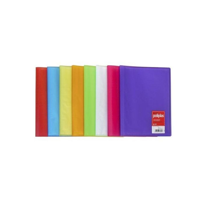 Carpeta Fundas (Tarifario) Grafoplas Pp Flexible Poliplas Trans. A4 40 F. Rojo (Set de 5)