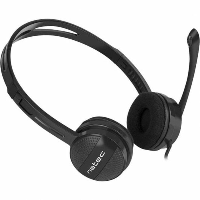 Auriculares con Micrófono Natec Negro 1