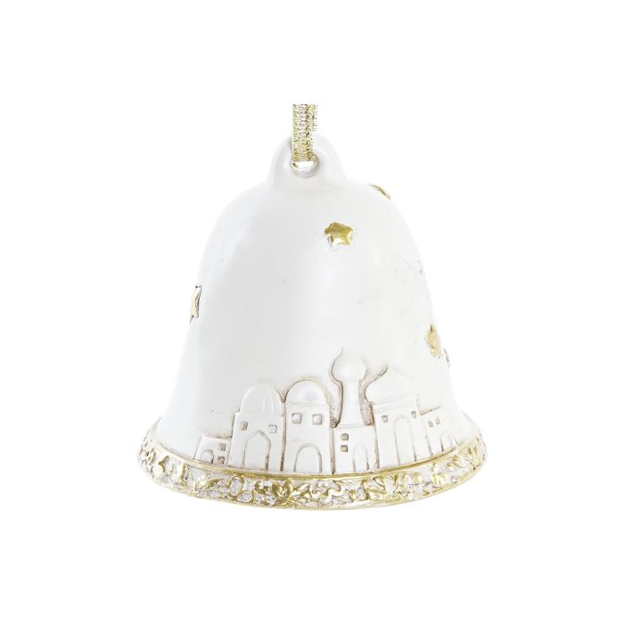 Nacimiento Navidad Tradicional DKD Home Decor Dorado Blanco 8 x 7.4 x 8 cm (12 Unidades) 2