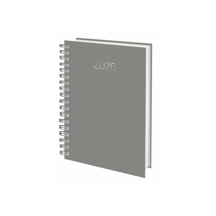 Agenda Anual (2026) Edeusto Positano Wire-O Tapa Dura D13 166X240 D/P Gris (023)