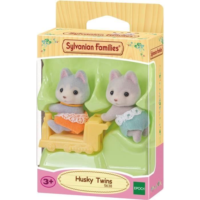 Sylvanian Families - Gemelos Husky con 1 vagón - Figuras coleccionables 2