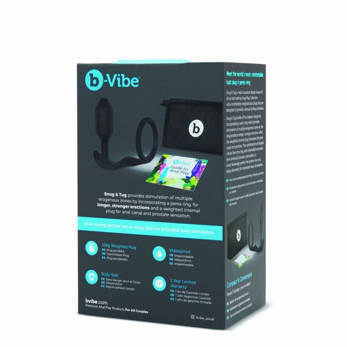 Plug Anal Snug & Tug B-Vibe Negro 1 Plug Anal Snug & Tug B-Vibe Negro 1