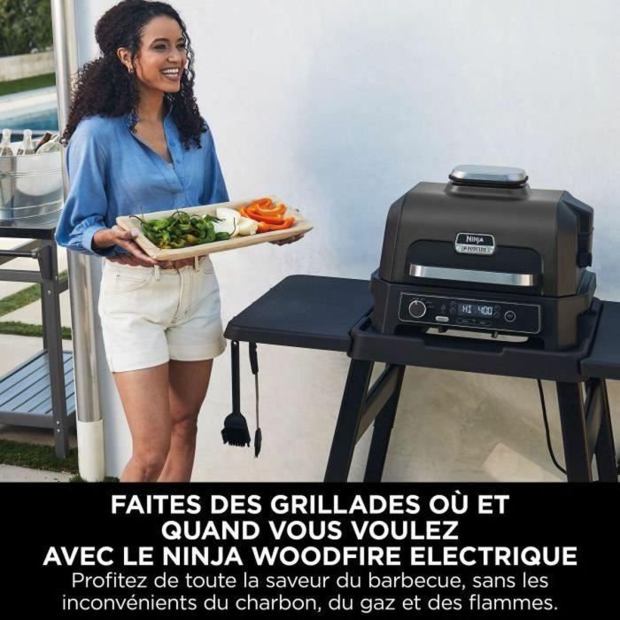 Barbacoa y ahumador eléctrico con termómetro - NINJA - Woodfire Pro XL - OG850EU - Barbacoa y freidora de exterior 1