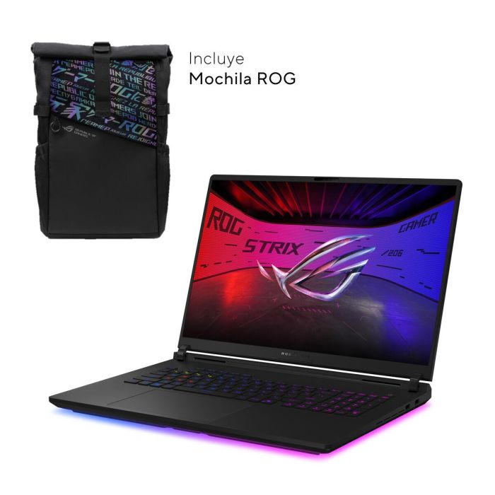 ASUS ROG Strix SCAR 18 G835LW-SA077W - Portátil Gaming 18" WQXGA 240Hz (Intel Core Ultra 9 275HX, 64GB RAM, 2TB SSD, NVIDIA RTX 5080 16GB, Windows 11 Home) Negro 1 ASUS ROG Strix SCAR 18 G835LW-SA077W - Portátil Gaming 18" WQXGA 240Hz (Intel Core Ultra 9 275HX, 64GB RAM, 2TB SSD, NVIDIA RTX 5080 16GB, Windows 11 Home) Negro 1