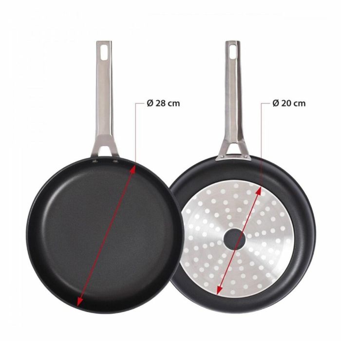 Sartén Valira 4667/25 Negro Negro/Plateado Metal Acero Inoxidable Aluminio 1 Sartén Valira 4667/25 Negro Negro/Plateado Metal Acero Inoxidable Aluminio 1
