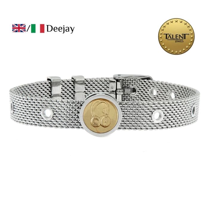 Pulsera Unisex Deejay Talent Jewels TJA-4-05-01-1-235 Plateado 1 Pulsera Unisex Deejay Talent Jewels TJA-4-05-01-1-235 Plateado 1
