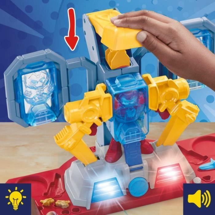 HASBRO Laboratorio de armaduras Iron Man Marvel Play-Doh para moldear plastilina, figura de acción con luces y sonidos, 227g 2