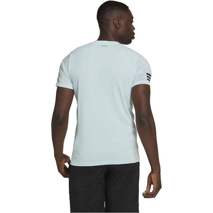 Camiseta de Manga Corta Hombre Adidas Club Tennis 3 Stripes Blanco 3 Camiseta de Manga Corta Hombre Adidas Club Tennis 3 Stripes Blanco 3