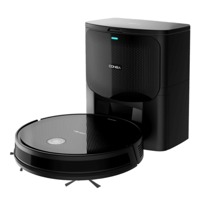 Cecotec 08609 Conga 2499 Ultra Home Advanced Robot Aspirador con Base de Autovaciado, Friega, Aspira y Barre, 2100 Pa, 3L Negro