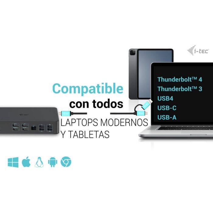 Dockstation i-Tec CADUAL4KDOCKPD2 Negro 2 Dockstation i-Tec CADUAL4KDOCKPD2 Negro 2