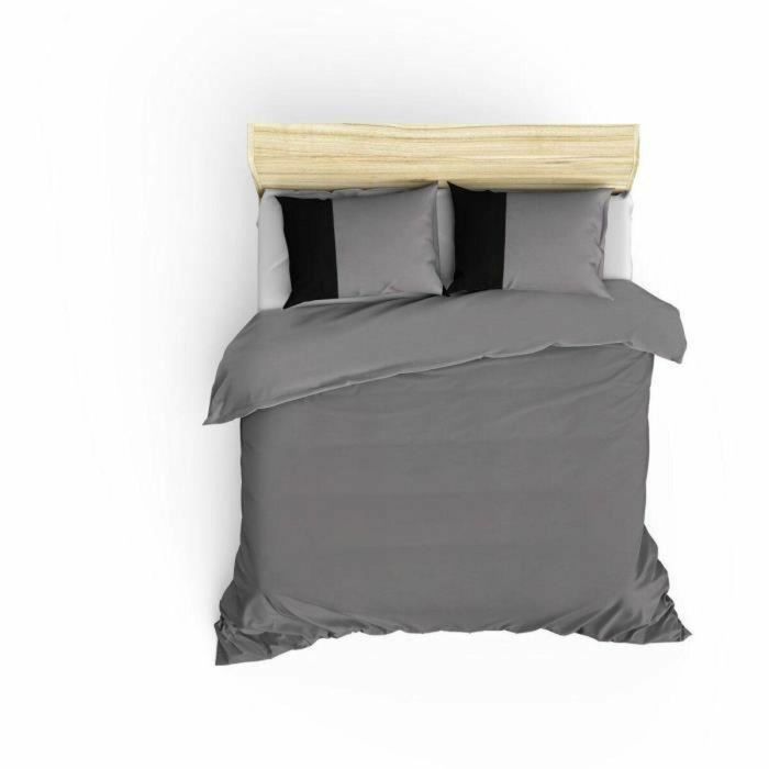 ASI8682870019355 Juego de Cama, 1 Funda Nórdica 220x240 cm, 2 Fundas de Almohada 60x60 cm, 100% Algodón, Gris 4 ASI8682870019355 Juego de Cama, 1 Funda Nórdica 220x240 cm, 2 Fundas de Almohada 60x60 cm, 100% Algodón, Gris 4