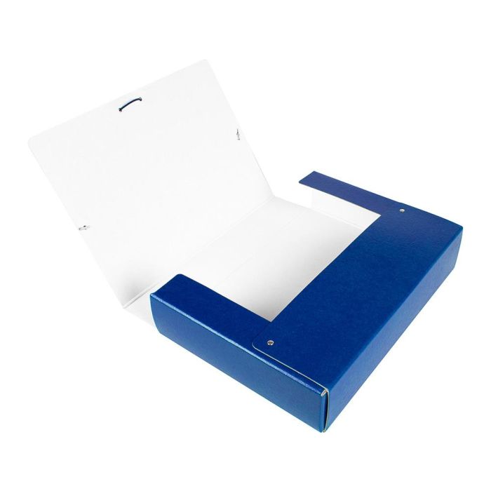 Carpeta Proyectos Liderpapel Folio Lomo 70 mm Carton Gofrado Azul 8