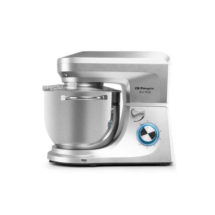 Orbegozo AM 8000 Amasadora Batidora 1800W Bol 7L Acero Inox. Movimiento Planetario, 6 Velocidades + Pulse, Accesorios Amasar, Batir 1 Orbegozo AM 8000 Amasadora Batidora 1800W Bol 7L Acero Inox. Movimiento Planetario, 6 Velocidades + Pulse, Accesorios Amasar, Batir 1