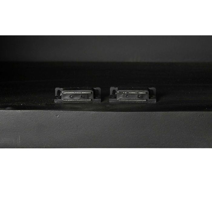 Mueble de TV DKD Home Decor Negro Ratán Madera de mango (145,5 x 40,5 x 60 cm) 1