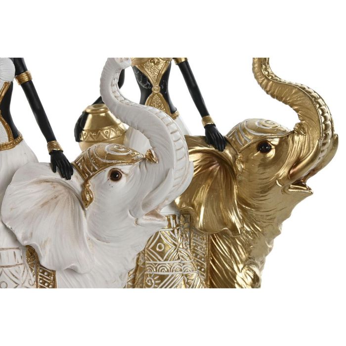 Figura Colonial DKD Home Decor Blanco Dorado 11 x 32 x 21 cm (2 Unidades) 2 Figura Colonial DKD Home Decor Blanco Dorado 11 x 32 x 21 cm (2 Unidades) 2