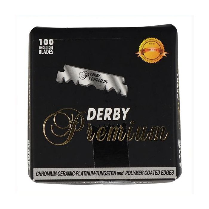 Derby Premium Cuchillas 100Pcs (Un Solo Borde)