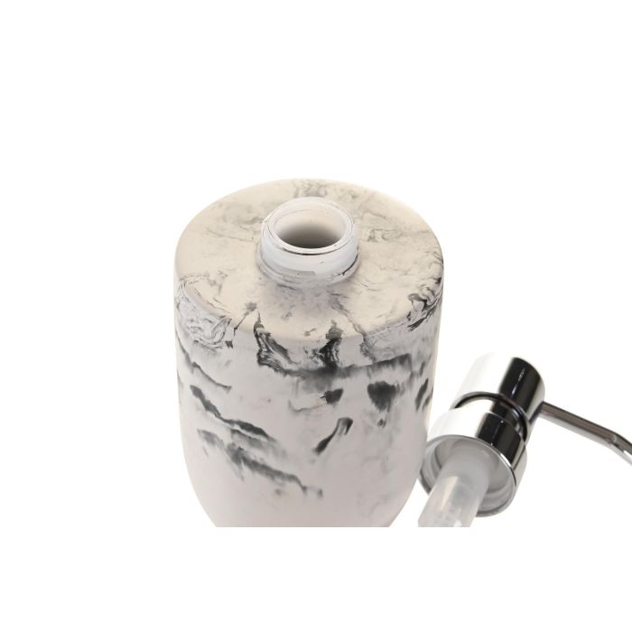 DKD Home Decor Dosificador Moderno de Cemento Simil Mármol Blanco y Negro 8.5 x 15.5 x 7.5 cm 2