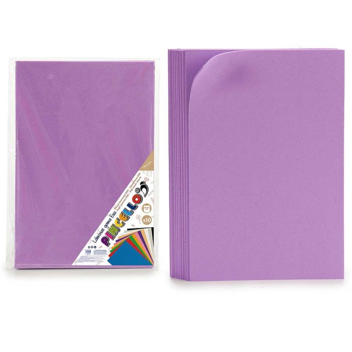 Pincello Juego de 10 Láminas de Goma Eva Violeta 45x65 cm (12 Unidades) 0 Pincello Juego de 10 Láminas de Goma Eva Violeta 45x65 cm (12 Unidades) 0