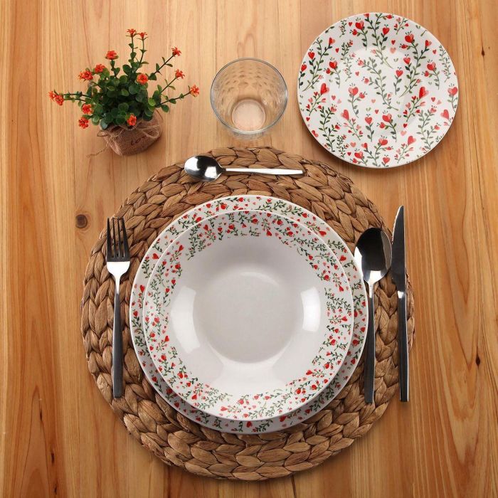 Vajilla 18 Piezas Lover Versa - Porcelana, Incluye 6 Platos llanos 26.5 cm, 6 hondos 23 cm, 6 postre 19 cm (2 Unidades) 2 Vajilla 18 Piezas Lover Versa - Porcelana, Incluye 6 Platos llanos 26.5 cm, 6 hondos 23 cm, 6 postre 19 cm (2 Unidades) 2