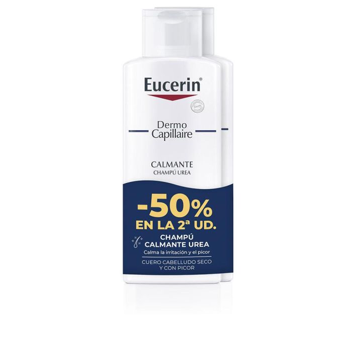Eucerin DERMOCAPILLAIRE Champú Urea Calmante para Cuero Cabelludo Seco y con Picazón - Pack 2 x 250 ml