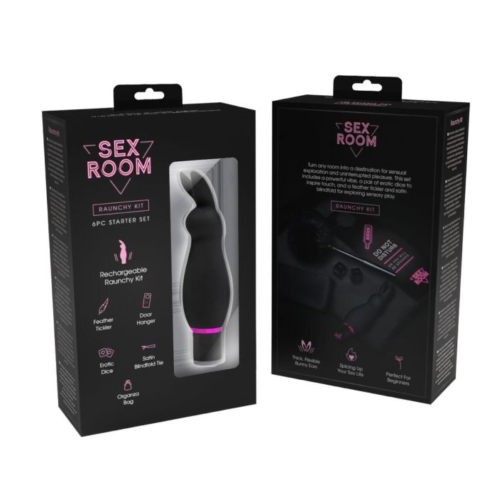 Vibrador clásico Dream Toys Sex Room Raunchy Kit Negro 2 Vibrador clásico Dream Toys Sex Room Raunchy Kit Negro 2