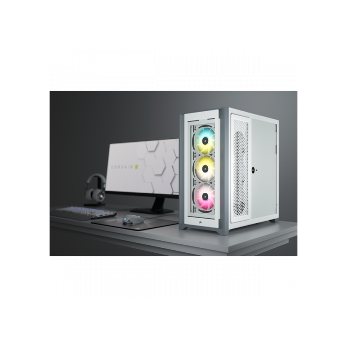 Corsair iCUE 5000X RGB Midi Tower Blanco 16 Corsair iCUE 5000X RGB Midi Tower Blanco 16