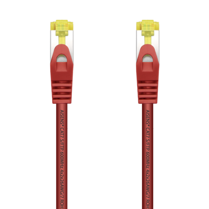 Aisens A146-0470 Cable de Red Ethernet RJ45 Cat.7 SFTP 10 Gigabit 600 MHz 1 metro Rojo LSZH