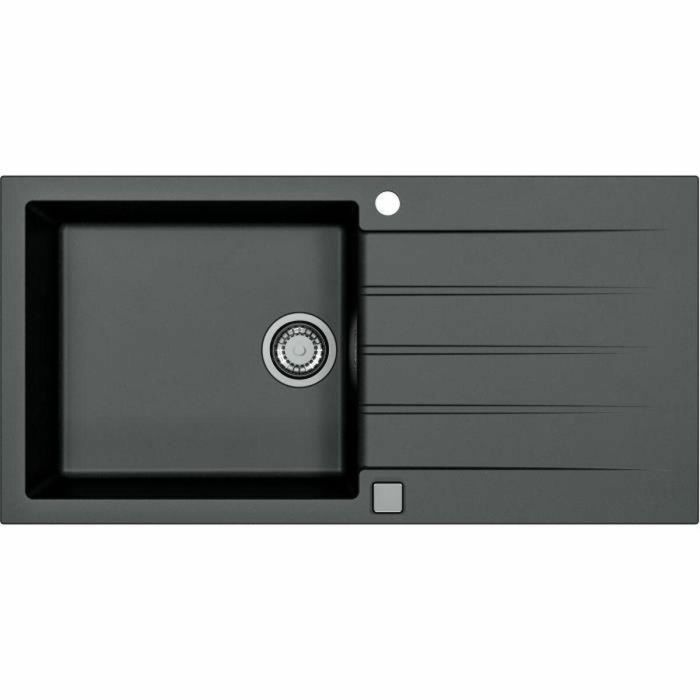 Stradour CADIT Fregadero Encastrable Granito Negro 1 Cubeta Grande 100x50 cm STR3838997915956