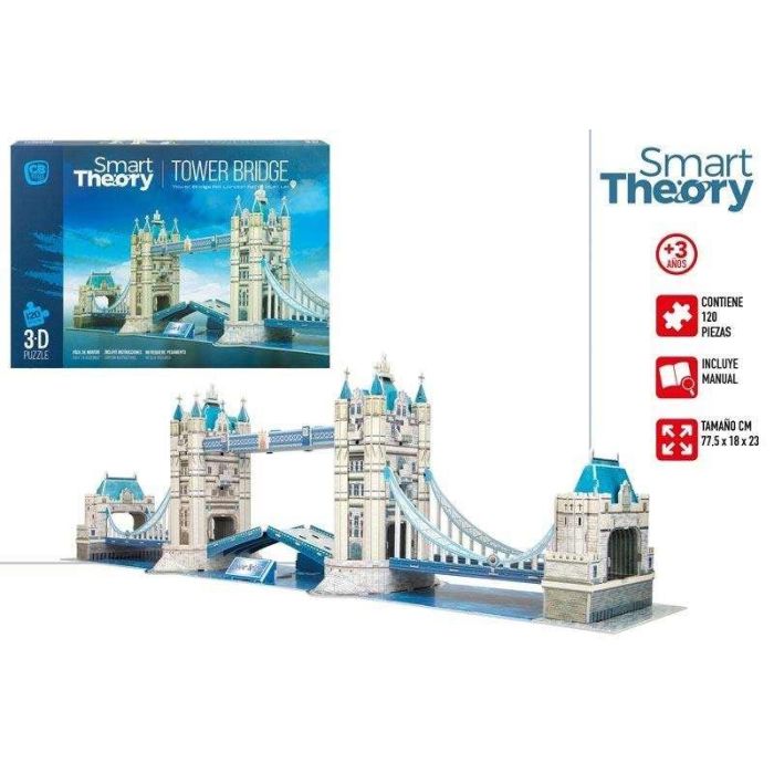 Puzzle 3D tower bridge 120 piezas. 77,5x18x23 cm