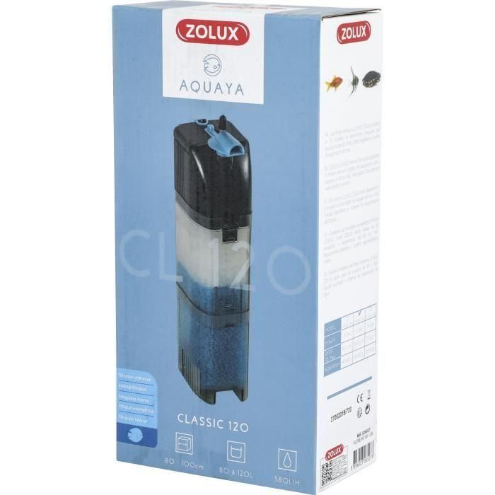 Filtro interior - Zolux - Classic - Para acuarios de 80 a 120 L - Caudal de 580 L/h - 6W 2 Filtro interior - Zolux - Classic - Para acuarios de 80 a 120 L - Caudal de 580 L/h - 6W 2