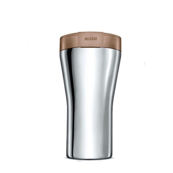 Alessi GIA24 BR Caffa Mug de Viaje en Acero Inoxidable 18/10, Mantiene Temperatura Alessi GIA24 BR Caffa Mug de Viaje en Acero Inoxidable 18/10, Mantiene Temperatura