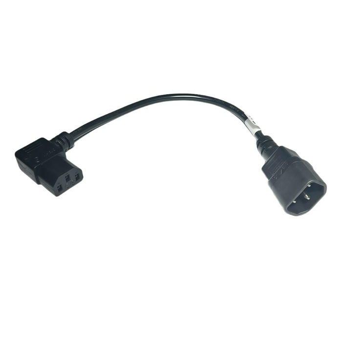 MicroConnect PEA1416 Adaptador de Corriente Angulado C13 a C14 de 0.3 Metros Ideal para Espacios Reducidos y Conexiones Seguras