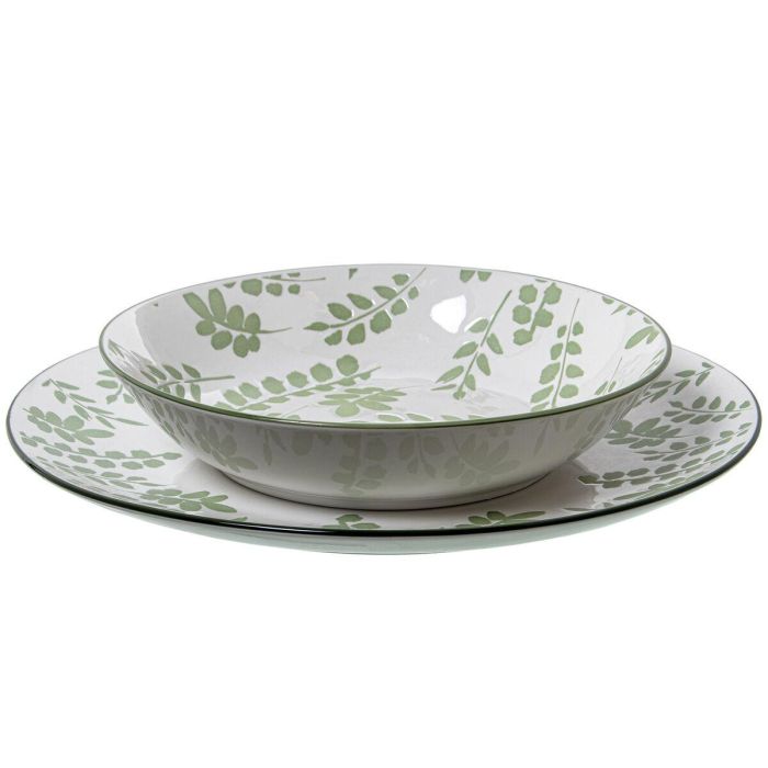 Vajilla Alexandra House Living Blanco Porcelana 27 x 1 x 27 cm 5