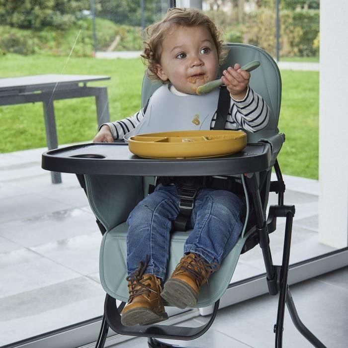 Plato con ventosa - THERMOBABY - Silicona - Amarillo Miel - Compartimentado y antideslizante 2 Plato con ventosa - THERMOBABY - Silicona - Amarillo Miel - Compartimentado y antideslizante 2