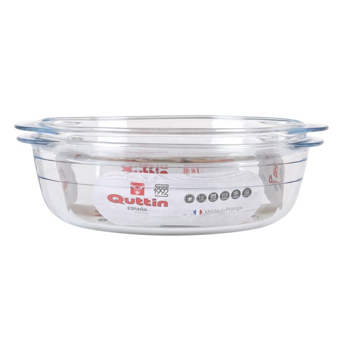 Quttin Cacerola de Vidrio Oval con Tapa 3L + 1L (3 Unidades) 1