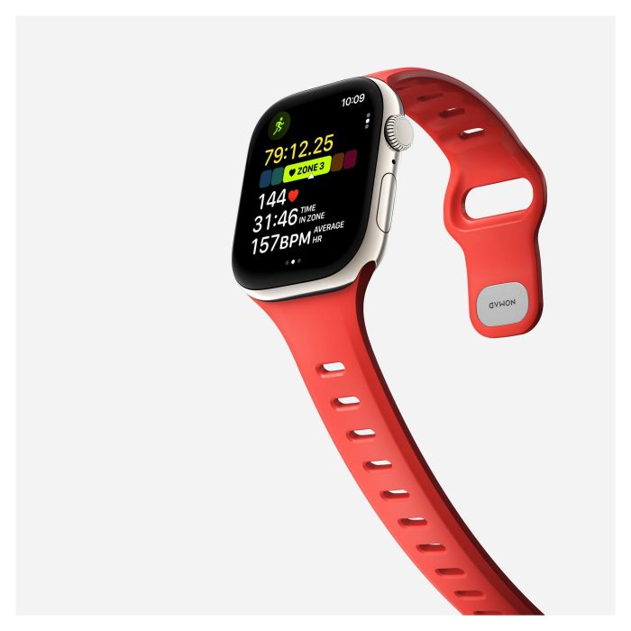 Nomad Tempo Band - Pulsera para Apple Watch 41mm / 42mm - Caucho, Color Coral Crush, Ajustable, Resistente al Agua 6