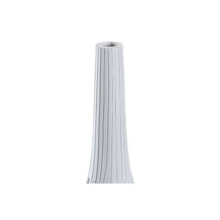 DKD Home Decor Jarrón Nokko Moderno Blanco Resina 18 x 50 x 18 cm DKD Home Decor Jarrón Nokko Moderno Blanco Resina 18 x 50 x 18 cm