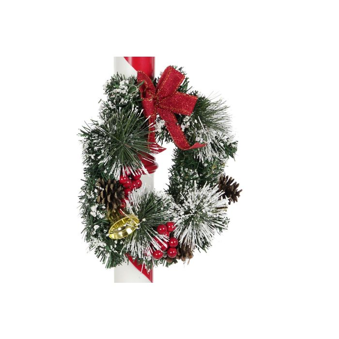 DKD Home Decor Farola Navidad Tradicional Rojo Blanco 30 x 180 x 30 cm con efecto nieve LED 6