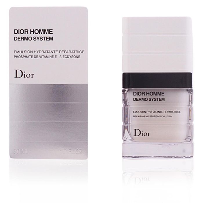 Dior Homme Dermo System Emulsión Hidratante Reparadora Facial para Hombre, Piel Suave y Revitalizada, Todo Tipo de Piel 50 ml