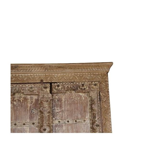 DKD Home Decor Armario de Teca Natural con 2 Puertas, 2 Cajones y 3 Estanterías, 51 x 216 x 122 cm 2 DKD Home Decor Armario de Teca Natural con 2 Puertas, 2 Cajones y 3 Estanterías, 51 x 216 x 122 cm 2