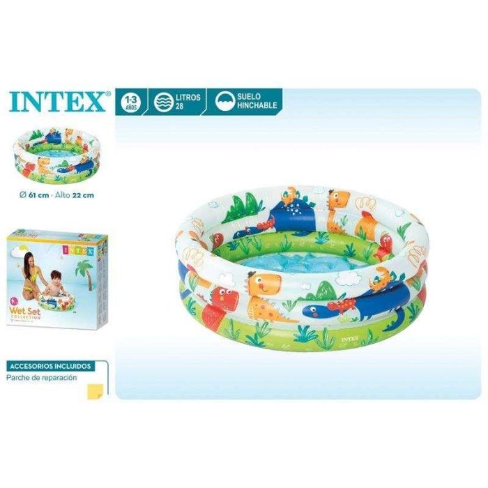 Intex Piscina Hinchable 3 Aros Animales con Suelo Hinchable para Niños 1-3 Años (61x22 cm, 28 Litros) Intex Piscina Hinchable 3 Aros Animales con Suelo Hinchable para Niños 1-3 Años (61x22 cm, 28 Litros)