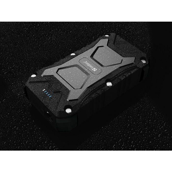 Sandberg Survivor Powerbank 10000 mAh PD20W, Batería Externa Impermeable y Resistente, Carga Rápida Qi Inalámbrica para Smartphones y Dispositivos 4