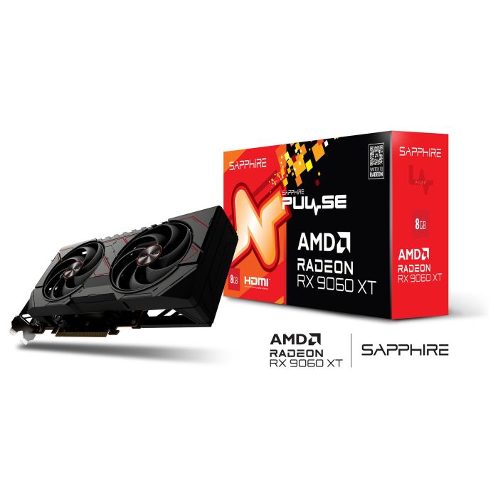 Sapphire RX 9060 XT 8GB GDDR6 Radeon Pulse Gaming OC Tarjeta Gráfica 8
