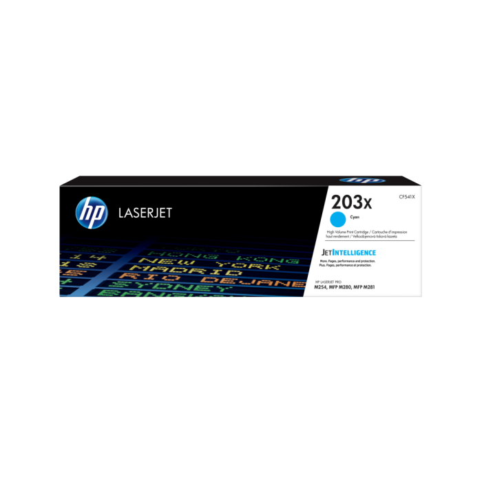HP Toner Cian Laserjet M254, M280 - 203X | 2.500 páginas HP Toner Cian Laserjet M254, M280 - 203X | 2.500 páginas