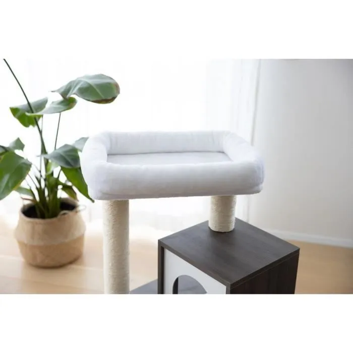 Kerbl Árbol para gatos FLAIR, KER1700728399541, 48 x 44 x 86 cm, Blanco/Gris, Sisal