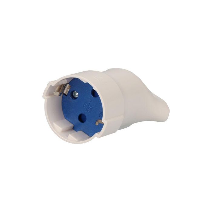 Base tipo f 4,8 mm 16 a 250 v t/tl con anilla para fácil extracción, blanca 2 Base tipo f 4,8 mm 16 a 250 v t/tl con anilla para fácil extracción, blanca 2