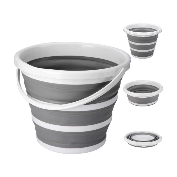 Confortime Cubo Plegable de Plástico 10 Litros 33x33x24.5 cm (12 Unidades) 11