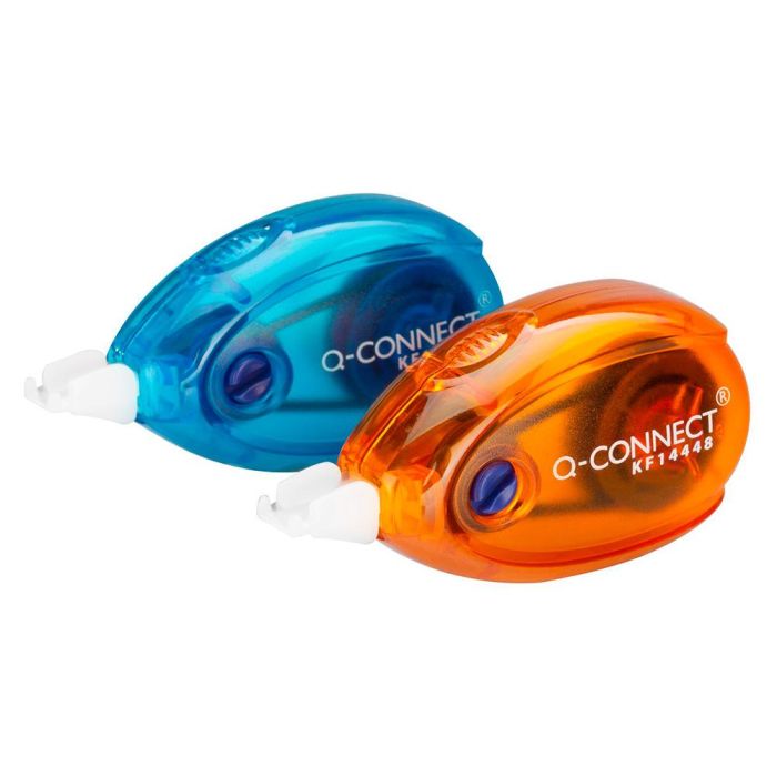 Corrector Q-Connect Cinta Blanco 5 mm X 6 Mt Blister 2 Unidades Azul Y Naranja 12 unidades 2